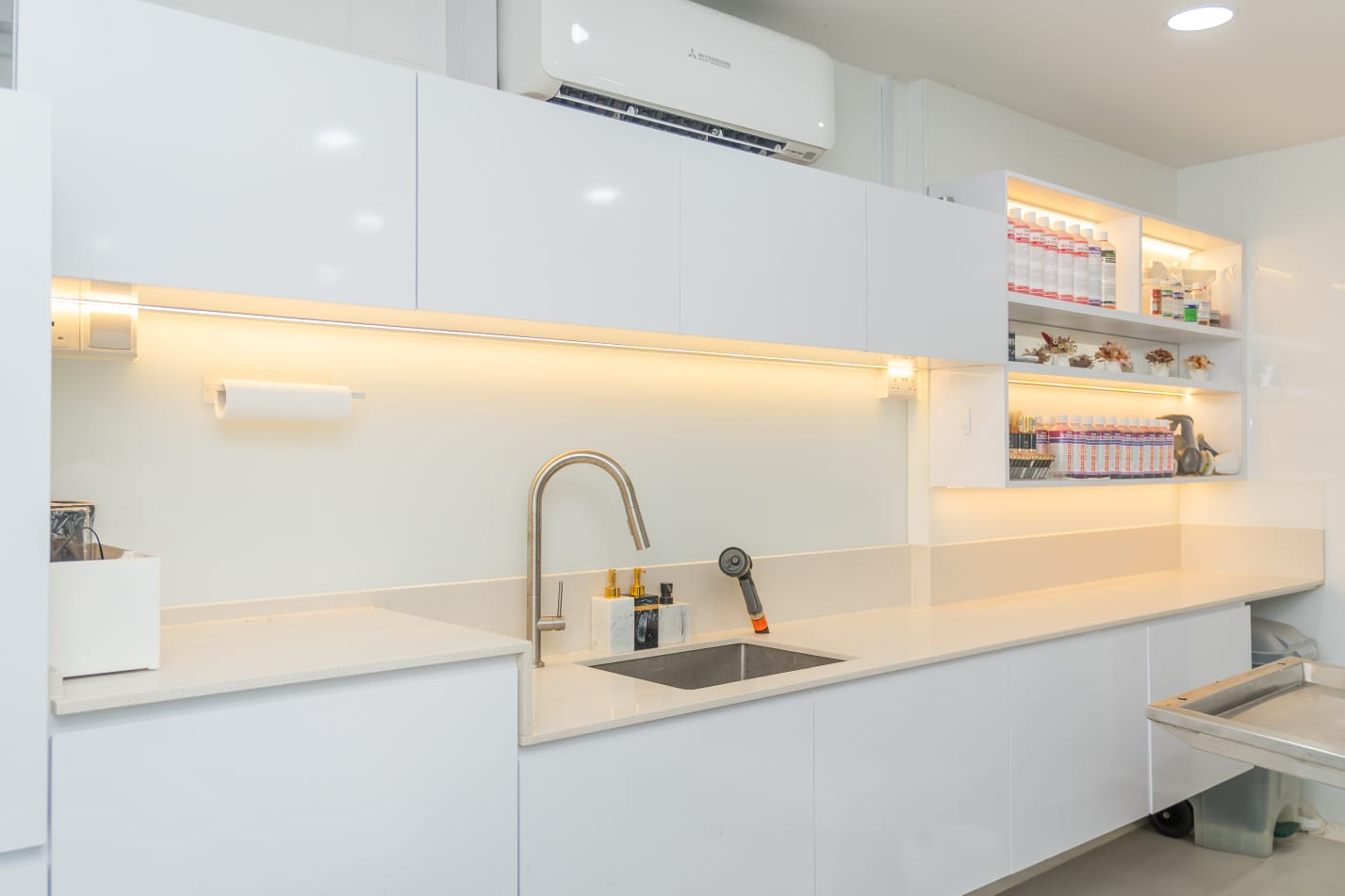 Trained embalming specialist at work